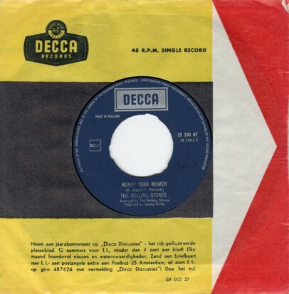 Rolling Stones - Honky tonk woman + You can't always get what you want (Vinylsingle)