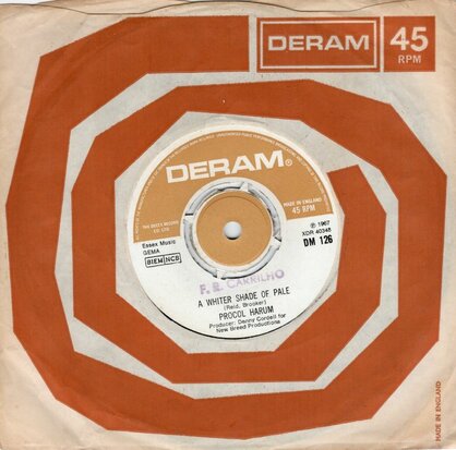 Procol Harum - A whiter shade of pale + Lime street blues (Vinylsingle)