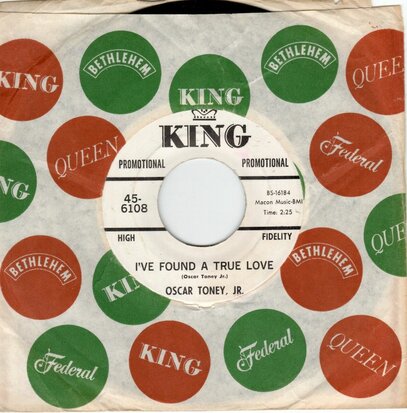 Oscar Toney Jr. - I've Found A True Love + Keep On Loving Me (Vinylsingle)