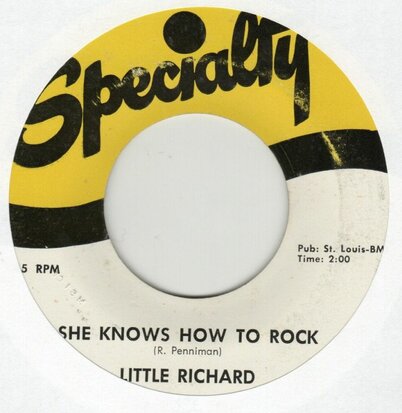 Little Richard - She knows how to rock + Early in the morning (Vinylsingle)
