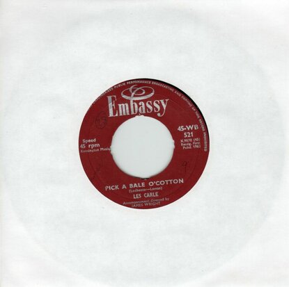 Les carle - Pick A Bale O'Cotton + So Do I (Vinylsingle)