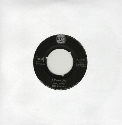 Jim Reeves - I Know One + I'm gettin' Better (Vinylsingle)
