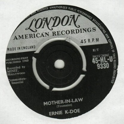 Ernie K Doe - Mother-In-Law + Wanted 10.000 reward (Vinylsingle)