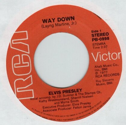 Elvis Presley - Way down + My way (Vinylsingle)