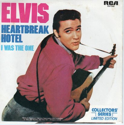 Elvis Presley - Heartbreak hotel + I was the one (Vinylsingle)