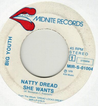 Big Youth - Natty Dread She Wants + Marcus Garvey Dread (Vinylsingle)