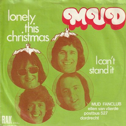 Mud - Lonely this christmas + I can't stand it (Vinylsingle)