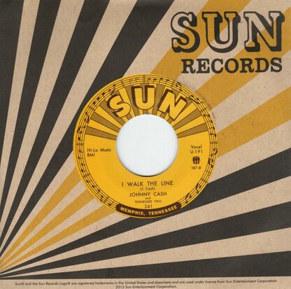 Johnny Cash - I walk the line + Get rhytm (Vinylsingle)