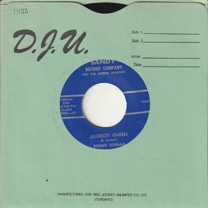Ronny Keenan - Jukebox Queen + Stop Sign On Your Heart (Vinylsingle)
