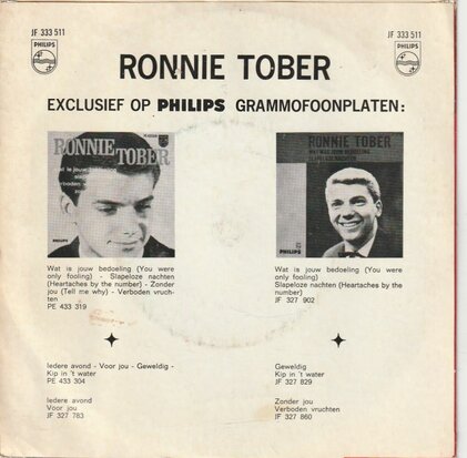 Ronnie Tober - Merci Cherie + Een Hart Is Geen Hart (Vinylsingle)