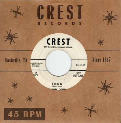 Johnny Donn - Smog + What Happened Last Night (Vinylsingle)