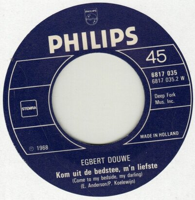 Egbert Douwe / Tom & Dick - Kom uit de bedstee + Bloody Mary (Vinylsingle)