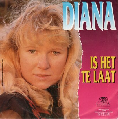 Diana - Is Het Te Laat + (Instrumental) (Vinylsingle)