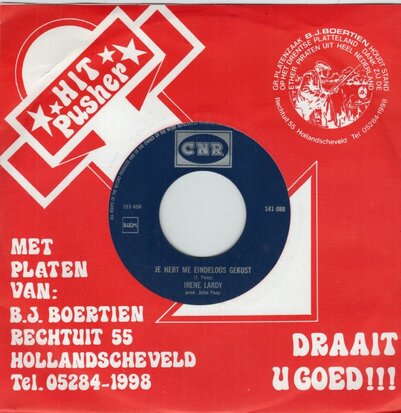 Irene Lardy - Je hebt me eindeloos gekust + Kiriako (Vinylsingle)