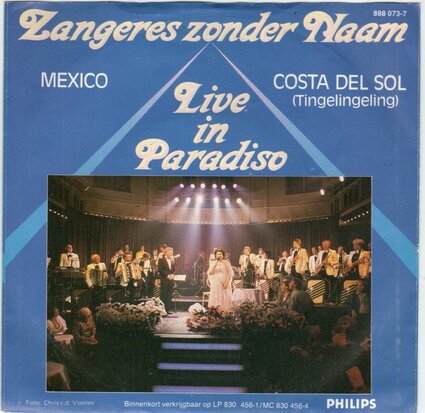 Zangeres Zonder Naam - Mexico (live) + Costa delsol (live) (Vinylsingle)