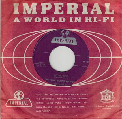 Tielman Brothers - Record hop + Swing it up (Vinylsingle)