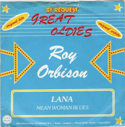 Roy Orbison - Lana + Mean woman blues (Vinylsingle)