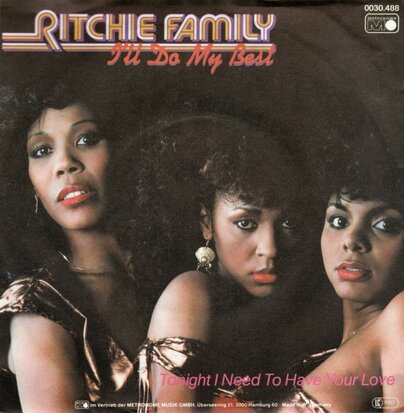 Ritchie Family - I'll do my best + Tonight I need to have your love (Vinylsingle)