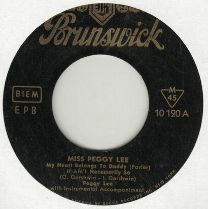 Peggy Lee - Miss Peggy Lee (EP) (Vinylsingle)