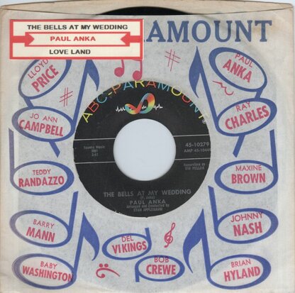 Paul Anka - The bells at my wedding + Loveland (Vinylsingle)