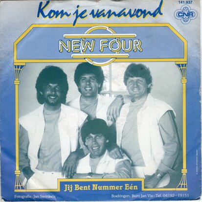 New Four - Kom je vanavond + Jij bent nummer 1 (Vinylsingle)