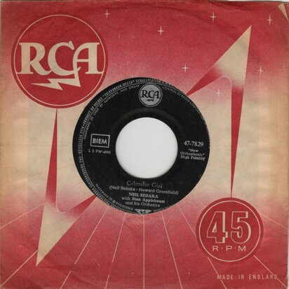 Neil Sedaka - Calendar girl + The same old fool (Vinylsingle)