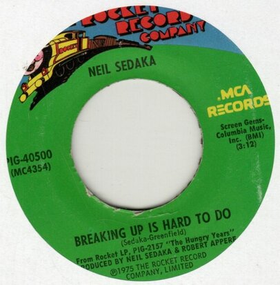 Neil Sedaka - Breaking up is hard to do + Nana's Song (Vinylsingle)
