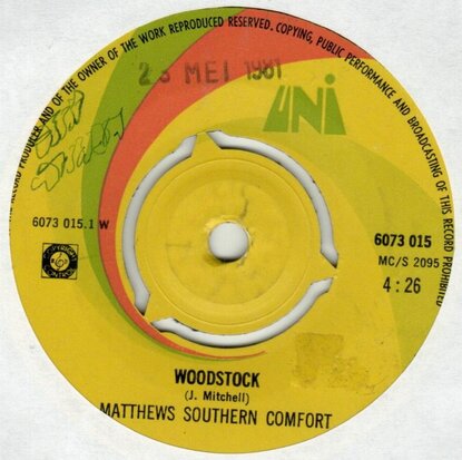 Matthews Southern Comfort - Woodstock + Scion (Vinylsingle)