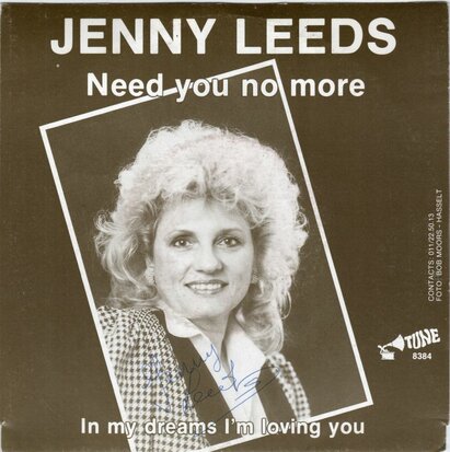 Jenny Leeds - Need You No More + In My Dreams I'm Loving You (Vinylsingle)