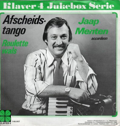 Jaap Menten - Afscheidstango + Roulette wals (Vinylsingle)