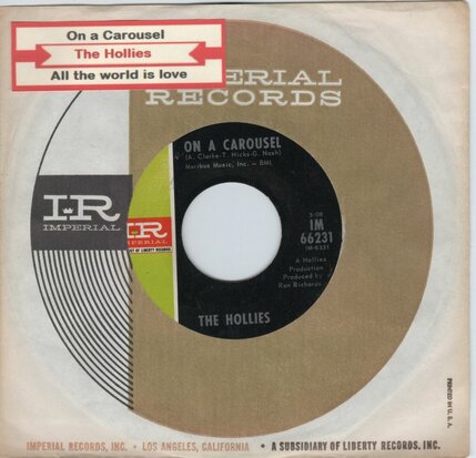 Hollies - On a carousel + All the world is love (Vinylsingle)