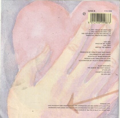 Genesis - Hold on my heart + Way of the world (Vinylsingle)