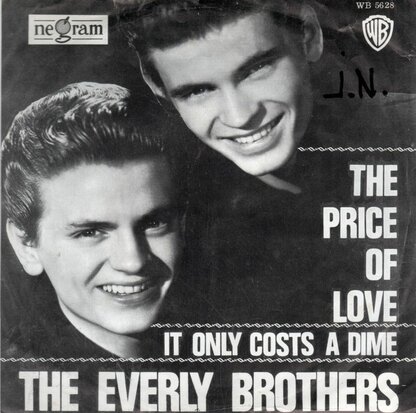Everly Brothers - The price of love + It only costs a dime (Vinylsingle)