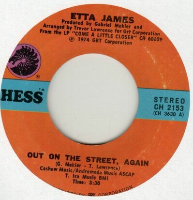 Etta James - Out on the street again + Feeling Uneasy (Vinylsingle)