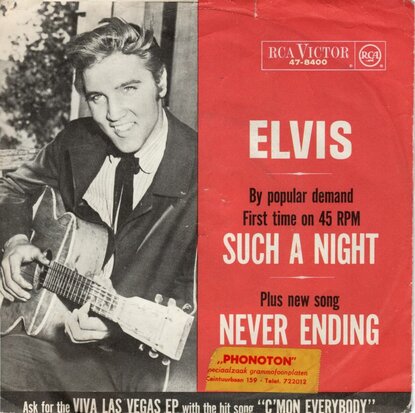 Elvis Presley - Such a night + Never ending (Vinylsingle)