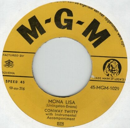 Conway Twitty - Mona Lisa + Heavenly (Vinylsingle)
