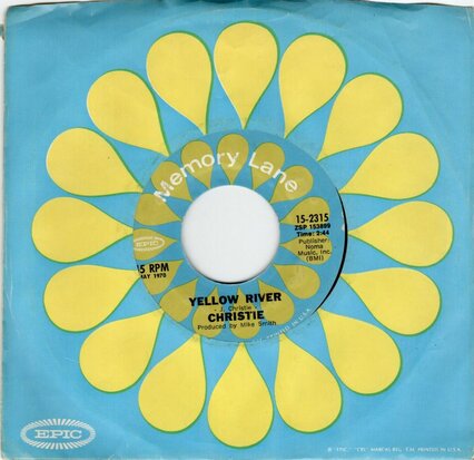 Christie / Mashmakhan - Yellow river + As the tears go by (Vinylsingle)