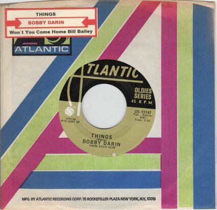 Bobby Darin - Things + Won't you come home Bill Bailey (Vinylsingle)