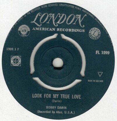 Bobby Darin - Look for my true love + Nature boy (Vinylsingle)