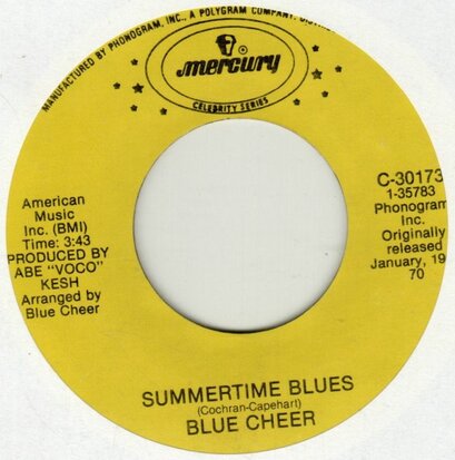 Blue Cheer / Blues Magoos - Summertime Blues + Nothin' Yet (Vinylsingle)