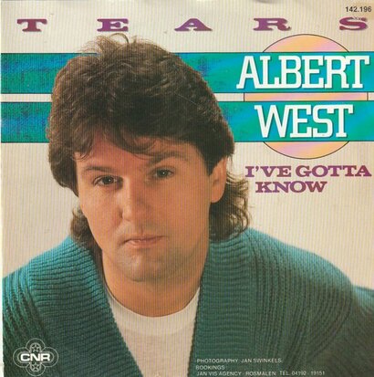 Albert West - Tears + I've gotta know (Vinylsingle)