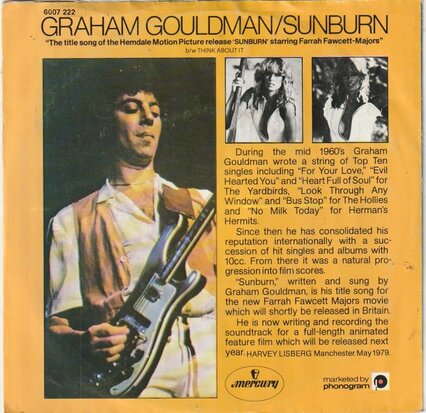 Graham Gouldman - Sunburn + Think about it (Vinylsingle)