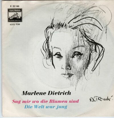 Marlene Dietrich - Sag mir wo die blumen sind + Die welt war jung (Vinylsingle)
