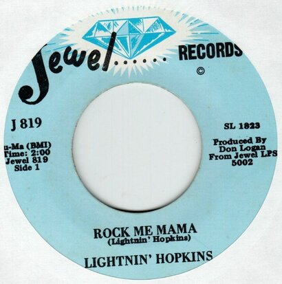 Lightnin' Hopkins - Rock Me Mama + Love Me This Morning (Vinylsingle)