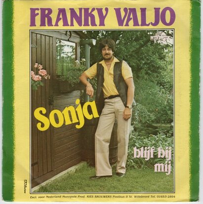 Franky Valjo - Sonja + Blijf bij mij (Vinylsingle)