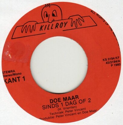 Doe Maar - Sinds een dag of 2 + Mis (Vinylsingle)