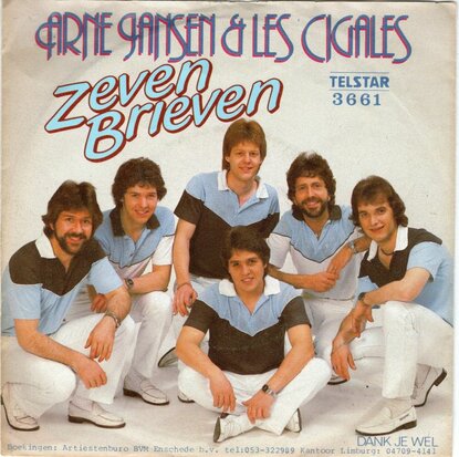 Arne Jansen - Zeven brieven + Dank je wel (Vinylsingle)