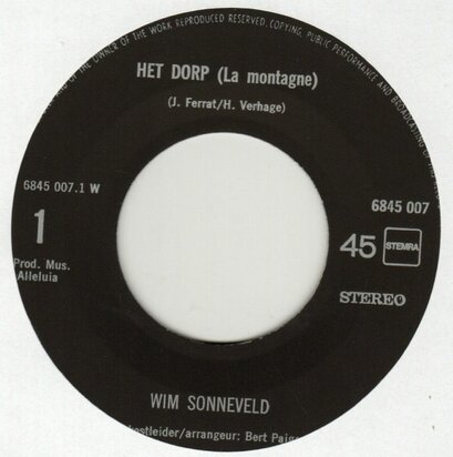 Wim Sonneveld / Sjef Vanuysel - Het Dorp + Het Dorp (Vinylsingle)
