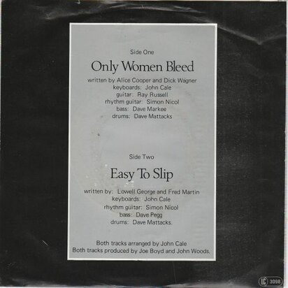 Julie Covington - Only women bleed + Easy to slip (Vinylsingle)