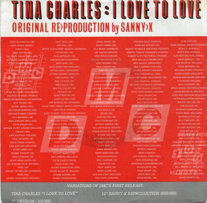 Tina Charles - I love to love ('87 remix) + Biddu-Sunburn (Vinylsingle)